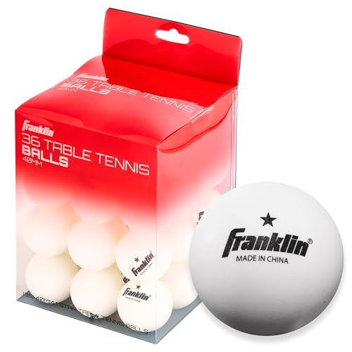 Image of Franklin Sports Table Tennis Balls - Official Size and Weight 40mm Table Tennis Balls - One Star Professional Balls - Bulk Packs and Family Sets