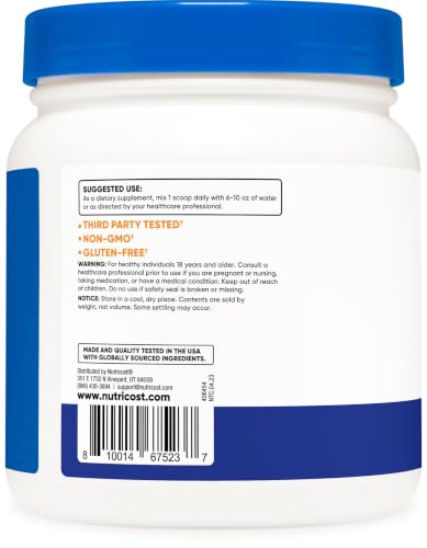 Image of Nutricost L-Glutamine Powder (500 Grams) (Blue Raspberry)