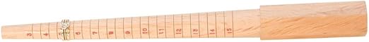 Wooden Ring Mandrel, Sizes 3 to 15