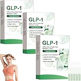 GLP-1 Solution buccale, goutte GLP-1 avancée, sérum complexe peptides GLP-1, extrait de plante naturel pour hommes et femmes (3 pièces)