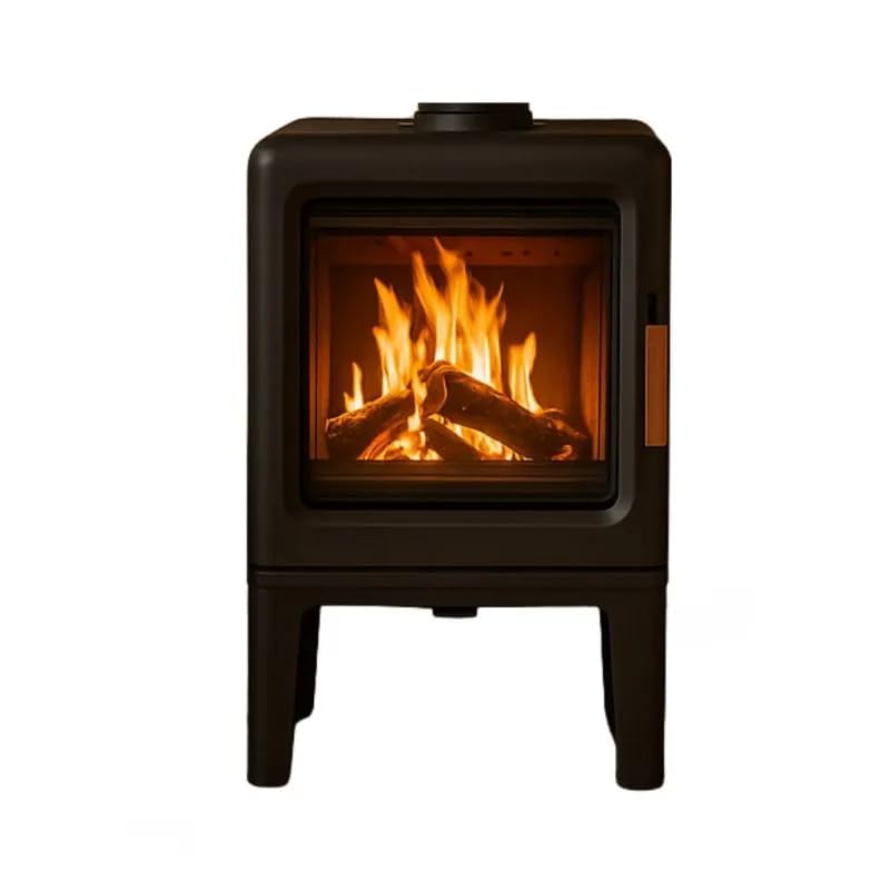 POÊLE À BOIS LIRA ÉTANCHE EN FONTE 5KW - Noir