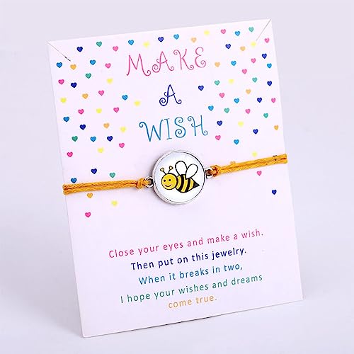 Image of Friendship Charm Adjustable Bracelets with Message Card (Set of 5); Perfect Jewelry Gift for Friends & Family