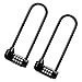 Kurtzy Lucchetto Combinazione 4 Cifre (2pz) - Lucchetto Antiscasso 16 cm - Lucchetto a U Impermeabile con Codice Ripristinabile per Lucchetto Moto, Lucchetto Serranda, Lucchetto Armadietto e Capannone