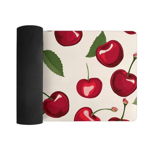 Desk Pad Protector con diseño cereza roja 24x12 pulgadas miniatura 3