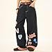 kakarin choyx Y2K Fashion High Waist Straight Leg Jeans for Women Cute Printed Plaid Casual Baggy Denim Pants S Vintage Blue