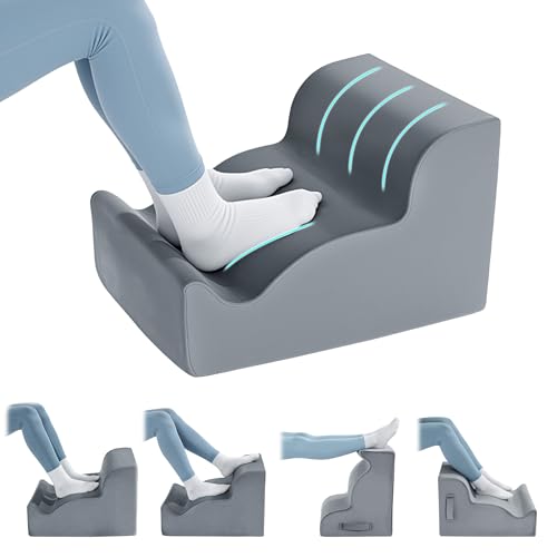 BALAPET Ergonomic Foot Rest Under Desk, Large Leg Rest for Desk with High Density Foam, Office Foot Stool for Chair, Multi-Use Leg Elevation Support Cushion for Work, Gaming, Sofa Relaxation(Gray)