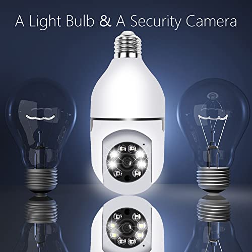 Tienciy Pan Tilt Security Light Camera, Full-Hd 1080P Wireless Wi-Fi Ip Camera, Home Surveillance Cctv Cameras With Motion Auto Tracking/Siren Alarm/Night Vision/Remote Viewing/Two-Way Audio #TOP4