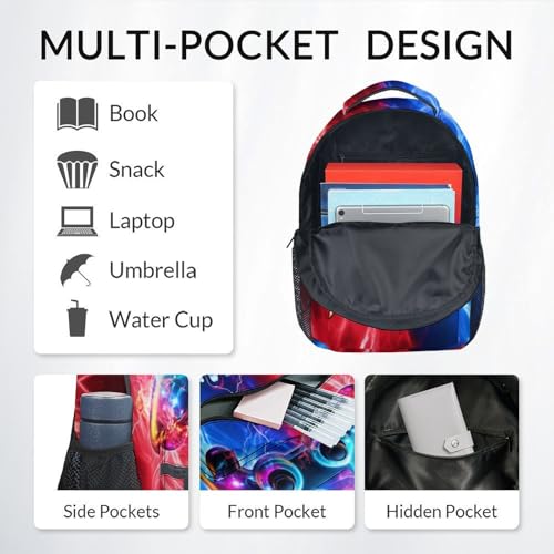 Kids Backpack Boys - Personalized Gamer Backpacks for School - 17 Inch Gaming Bag for Children Teen - Cool Back Pack for Elementary Middle School3