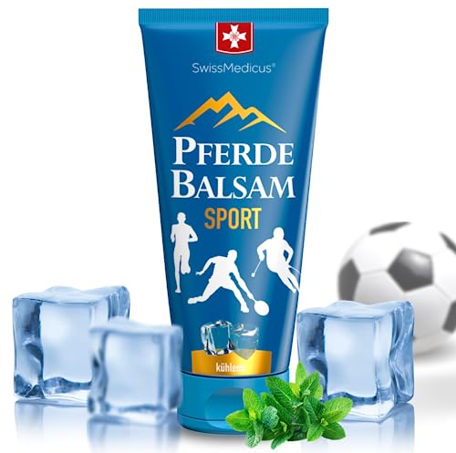 SwissMedicus Pferdebalsam Sport Fyzio Cooling gel - Regeneración eficaz después del deporte activo - Contiene un complejo de magnesio para reducir el riesgo de posibles calambres musculares - 200 ml
