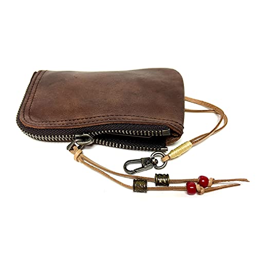 Rarestan Leder Schlüsseletui Bohemia Style Leder Schlüsseltasche Vintage Leder Schlüsseletui Kartenetui - Braun Cover
