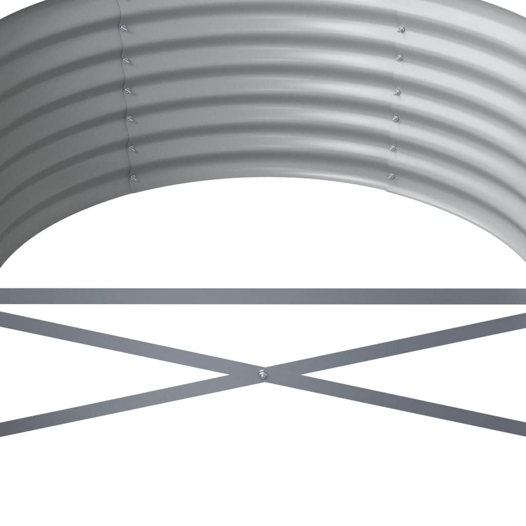 Huerto Elevado de Acero galvanizado de 224x80x36 cm, Ovalado, marrón, para huertos, Hierbas aromáticas, Flores, Patio y balcón.