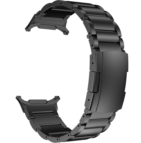 Bracelet en titane Samsung Galaxy Watch Ultra 47mm pour le sport et le bureau en noir