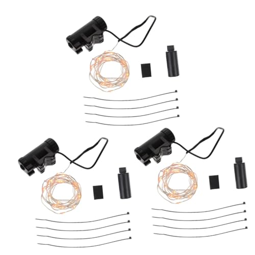 Abaodam 3 Sets Bike Wire Light Decorative String Light for Bicycles Unique Chic Wheel Illumination Rechargeable Design for Night Riding Fun