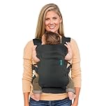 Infantino Flip 4-in-1 Light & Airy Convertible Baby Carrier - Breathable, Lumbar Support, Adjustable Waist Belt, Head Support, Ergonomic Seat, Plush Straps for Newborn to Toddler 3,6-14,5kg, Dark Grey