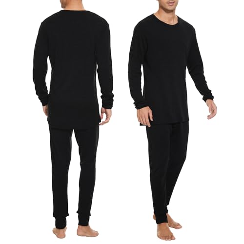 MERINNOVATION Merino Wool Base Layer Set for Men 100% Merino Wool Thermal Underwear Long Sleeve3