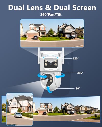 Image of (2026 New) 2K Wireless Security Camera System with 10 inch Monitor, Dual Lens PT Cameras, 64GB TF Card, 130 Wide Angle, Long Range WiFi +76%, PIR Detection, 2-Way Audio, No Monthly Fee