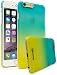 iPhone 6 / 6s Case, Bastex Slim Fit Transparent Fade Blue to Yellow Hard Plastic Snap-On Case Cover with LED Flash Function for Apple iPhone 6 , iPhone 6s