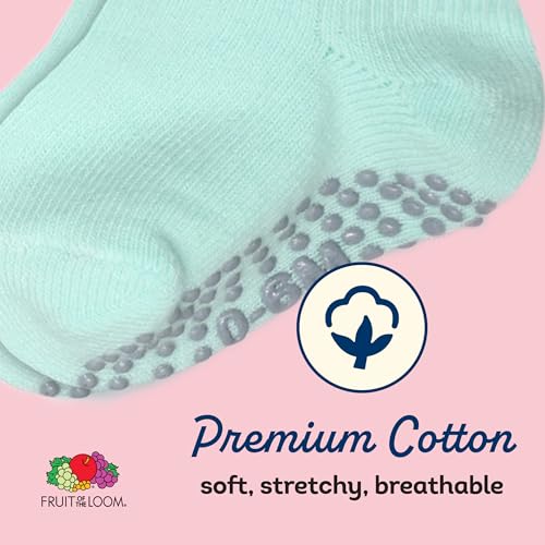 Fruit of the Loom Cotton Grip Socks for Baby and Toddler4