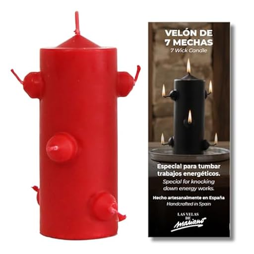 Velón Rojo 7 Mechas para Rituales de Limpieza, Amor y Fuerza • 16 cm Alto x 5,5 cm Ancho • Vela Esotérica Potente para Pasiones, Protección y Cortes Energéticos | Ya disponible en tu tienda friki favorita! En mundofriki.es! Velón Rojo 7 Mechas para Rituales de Limpieza, Amor y Fuerza • 16 cm Alto x 5,5 cm Ancho • Vela Esotérica Potente para Pasiones, Protección y Cortes Energéticos | Ya disponible en tu tienda friki favorita! En mundofriki.es!