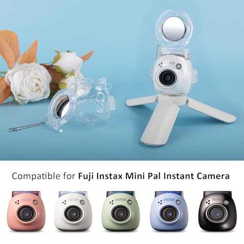 Funda transparente y trípode blanco para cámara Instax Mini Pal miniatura 2