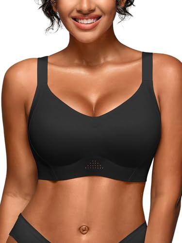 Image of Seamless Supportive Bras for Women No Underwire - M-4XL Jelly Bra | Wireless Full Coverage Bralette, Plus Size, Comfortable T-Shirt Bra for Older, Lightly Padded, Buttery Soft