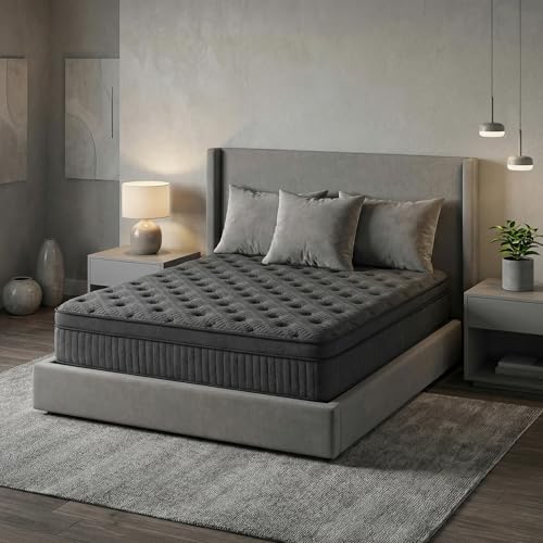 inight Queen Mattress, 14 Inch Queen Size Mattresses in a Box, Memory Foam Hybrid Mattress, Individual Pocket Spring for Motion Isolation, Edge Support, Pressure Relief, Medium Firm, 365-Night Trial