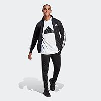 Vista 5 de adidas Sportswear - Traje de tricot básico de 3 rayas para hombre, Olive Strata