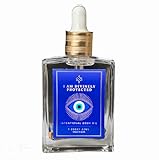 Soulology.club 40ml Crystal Infused Evil Eye Intentional Luxury Body Oil for skin care & self Protection, Handmade with 100% Clear Jojoba Oil + Vitamin E & Phthalate-Free fragrance oil.