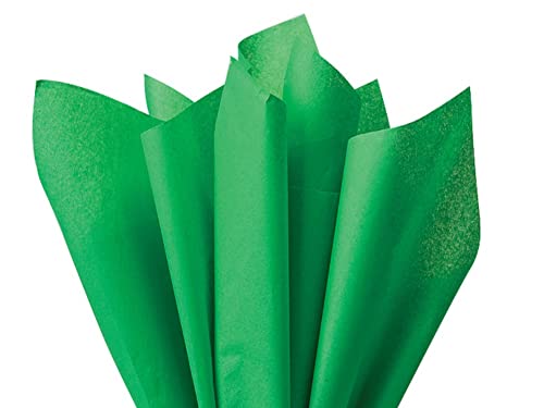 MustBeBonkers Tissue Wrapping Paper - 18GSM Colour Fast Acid Free - 35 x 45cm (Green (Dark) 5)