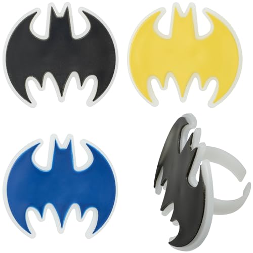 DecoPac Batman Dark Knight Rings, Glow In The Dark Batman Cupcake...