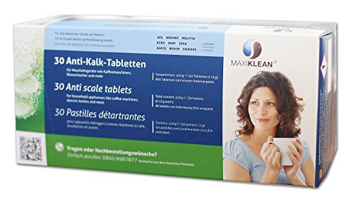 Preisvergleich Produktbild 30 MAXIKLEAN Entkalkertabs für z.B. Jura Kaffeemaschinen