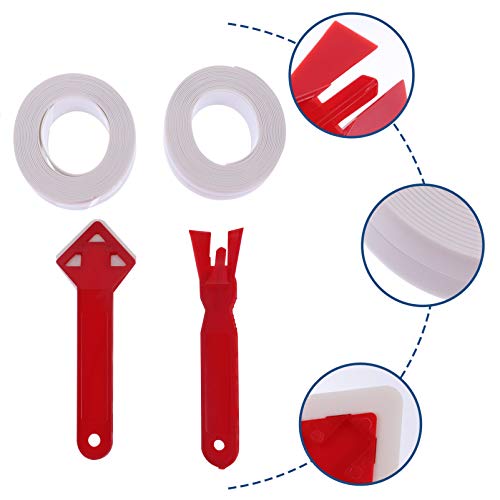 Fita adesiva Tehaux autoadesiva para banheira, banheiro, cozinha, bancada, lavatório, fogão a gás e