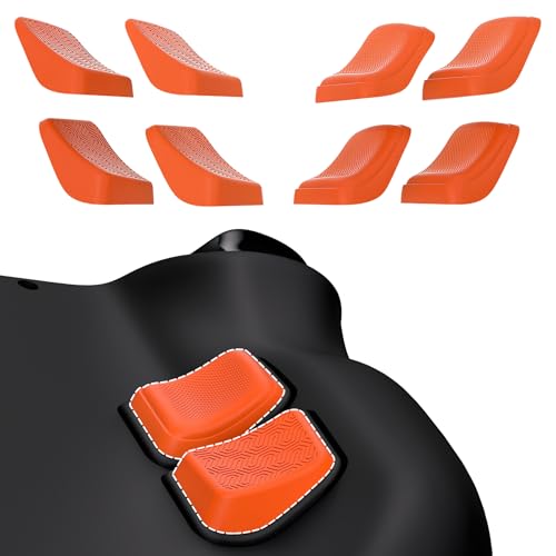 PlayVital Kit de Botones Traseros para Steam Deck LCD y OLED - Mejora de Agarre y Protección, Accesorios Antideslizantes para Steam Deck, 2 Diseños Aerodinámico y Tachuelas (Naranja) - imagen 6