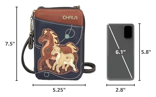 Image of CHALA Wallet Crossbody Cell Phone Purse - Women Faux Leather Multicolor Handbag with Adjustable Strap