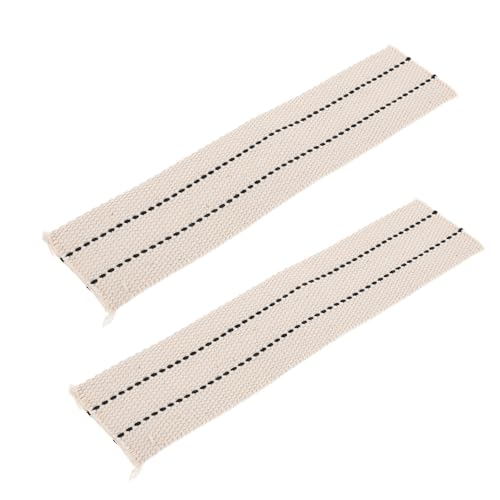 Abaodam Lot de 2 Mèches en Coton Plates 22 Cm X 5 Cm pour Lampe à Huile, Recharge de Mèche pour Lanterne à Pétrole, Absorption Optimale, Combustion Stable, Accessoires Camping et