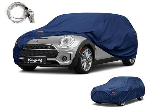 Image of Kaugung Custom Fit Car Cover for MINI Clubman (2011-2024), Heavy Duty Waterproof All Weather Outdoor Protection, Breathable Full Exterior Cover with Vent, Rain Sun Snow UV Proof