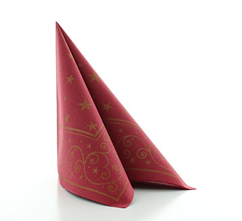 Sovie HORECA Weihnachtsserviette Liam in Bordeaux aus Linclass®...