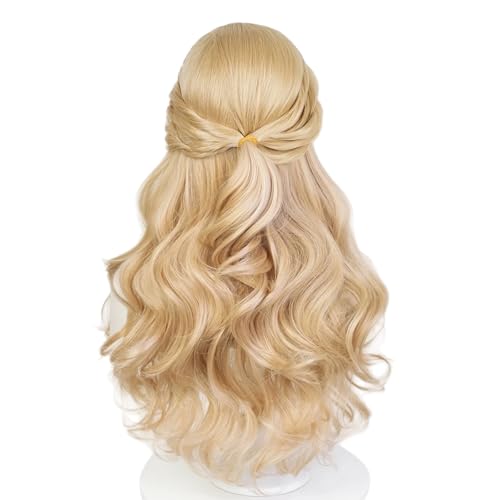 Image of Cying Lin 28 inch Long Braid Wigs Costume Blonde Wigs for Women Cosplay Party Halloween Wig Include Wig Cap (Adult)