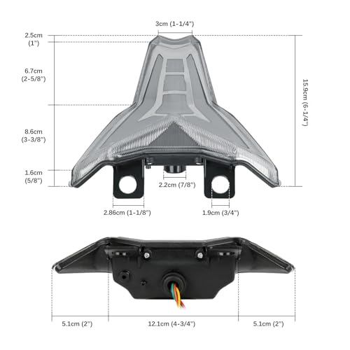 Luz trasera integrada para Ninja 400 y Z400 con intermitentes LED 3
