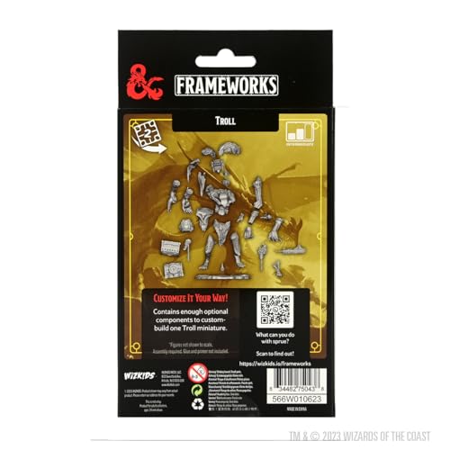 Figura Troll Frameworks D&D sin pintar ni armar miniatura 2