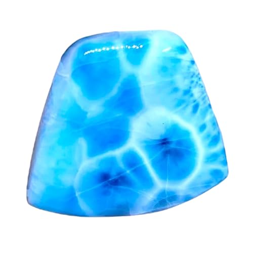 Larimar naturel gemme cabochon 33x30x7mm pour fabrication bijoux bricolage
