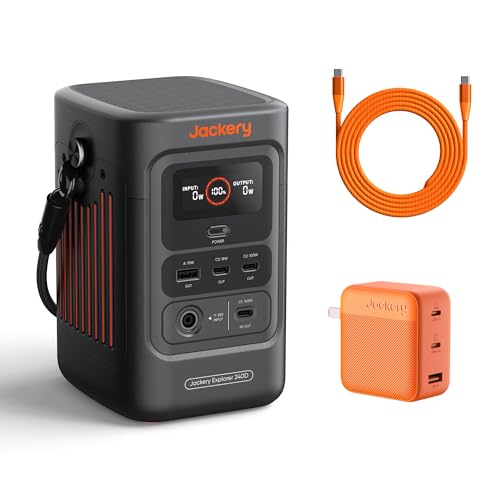 Jackery Explorer 240D Portable Power Station 256Wh with 102W GaN Charger