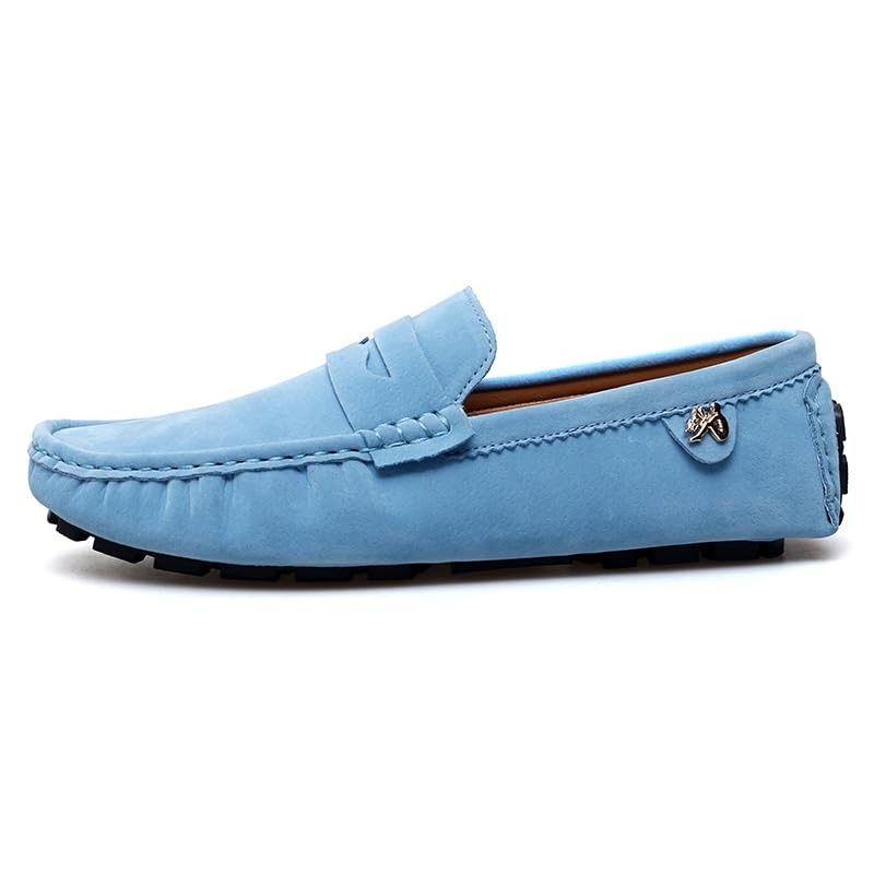 Battle Men Men's Suede Penny Loafer– Driving Moccasins Casual Slip-On Solid Color Shoes for Weekend Outings and Summer Comfort2