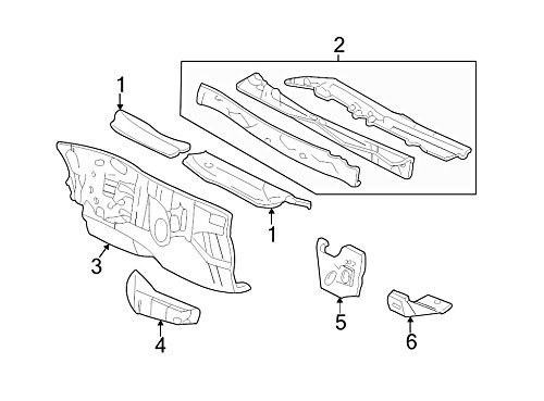 Ford Genuine 4F1Z-54018A16-BAA Cowl Panel