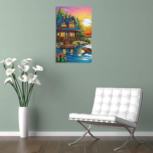 Déco murale lac pour canoë grand format pour sublimer une chambre - 5