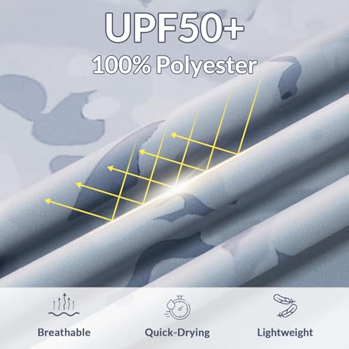 LOOGU Men's UPF 50+ Sun Protection Hoodie Shirt Long Sleeve, Rash Guard SPF T-Shirts for Fishing Hiking - Image 6