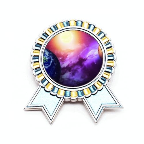 Broche en forme de planète Terre en métal pour égayer une tenue trop sobre