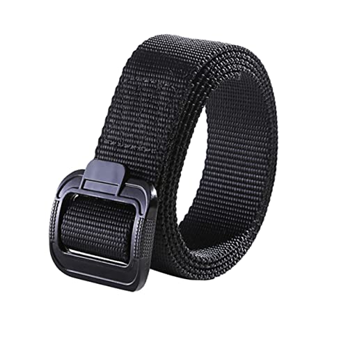 Men's Belt Style Black Nylon Belt Quick-release Buckle Versatile for Outdoor Activities