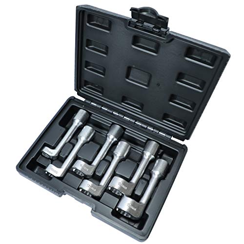 DPTOOL 12pt 1/2\" Dr L-Type Diesel Injector Line Socket Wrench Set 12 14 16 17 18 19mm (6PCS) - Thumbnail 2