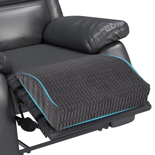 idee-home Recliner Leg Rest Cushion Recliner Footrest Extender Pillow with Removable Corduroy Cover Multi Purpose Ergonomic Foot Pillow Back & Lumbar Support Cushion for Bed Sofa Couch Grey